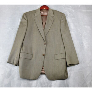Joseph Abboud Blazer Men's 40R(S) Beige Wool Sport Coat Jacket